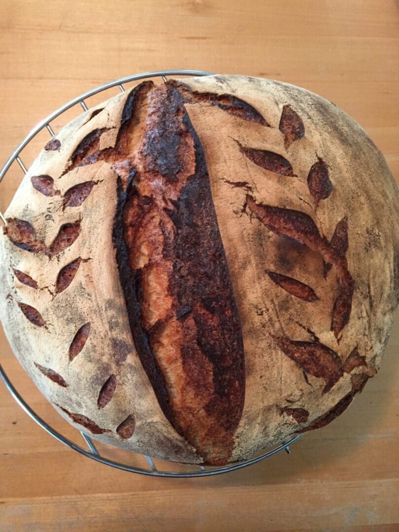 HOME-Hermione A Baked Bread With Design on Top