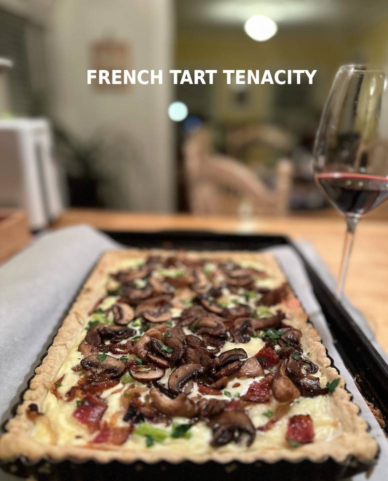 French Tart Placed on a Baking Sheet