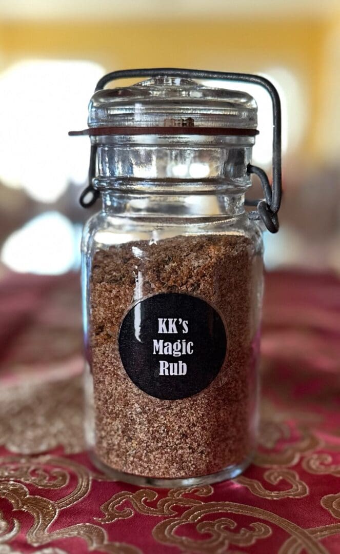 Magic Rub Powder in a Glass Bottle