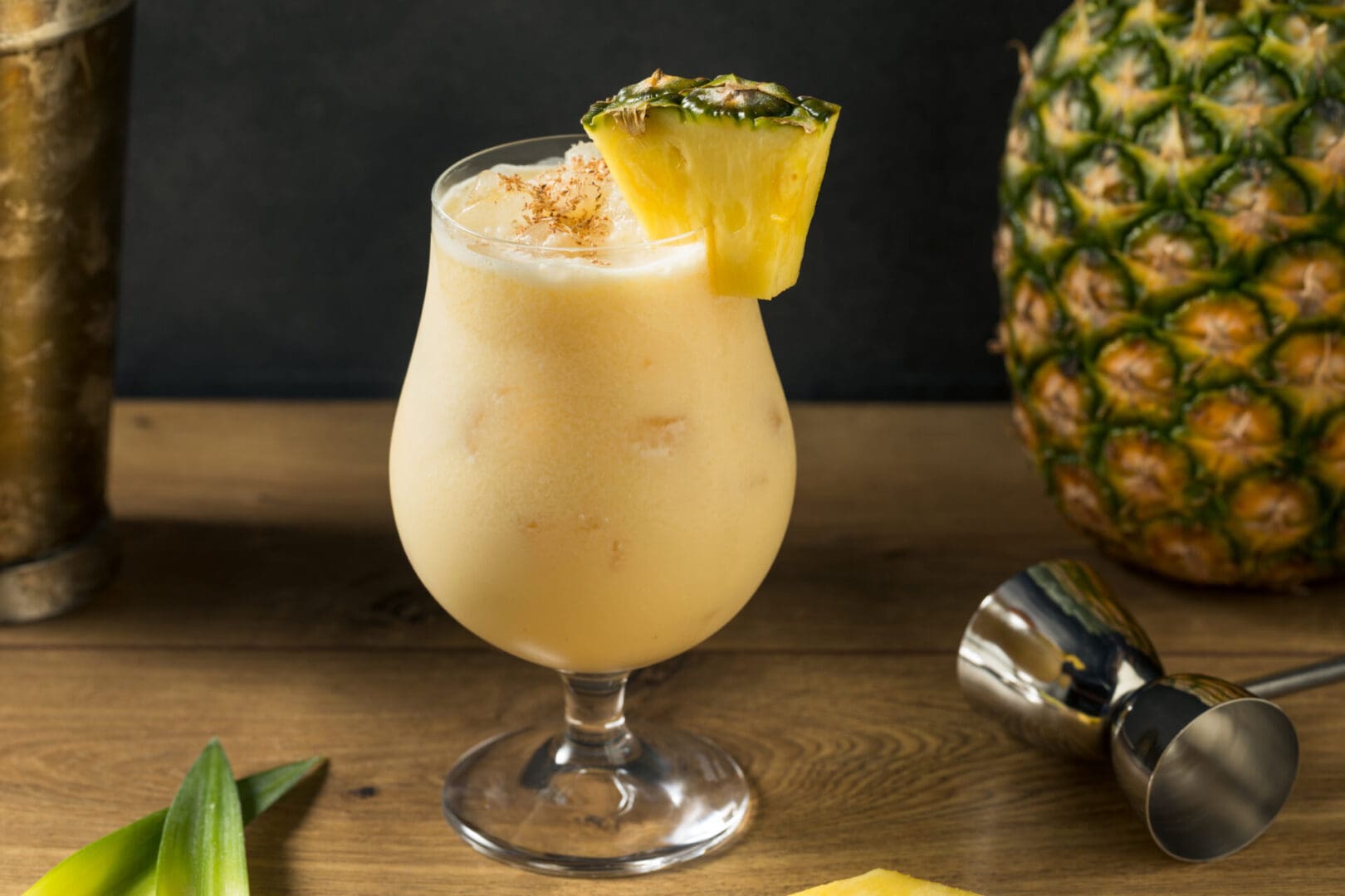 Boozy PIneapple Painkiller Cocktail