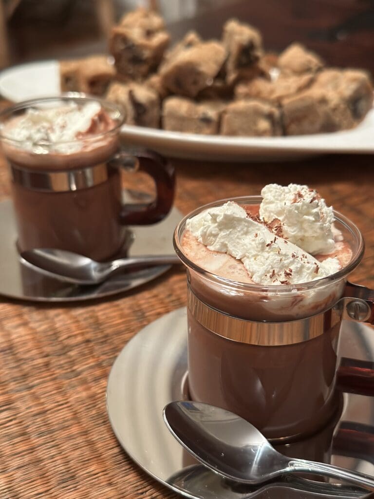Two Glasses of Hot Chocolate With Whipped Cream