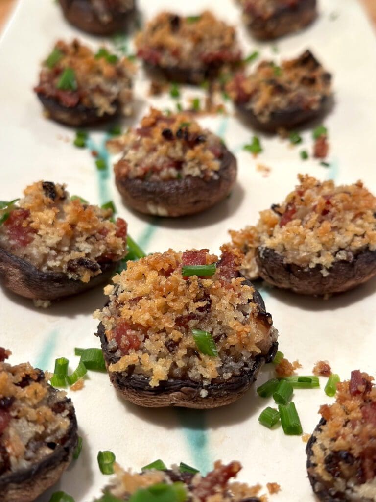 So many small pieces of Stuffed Mushrooms