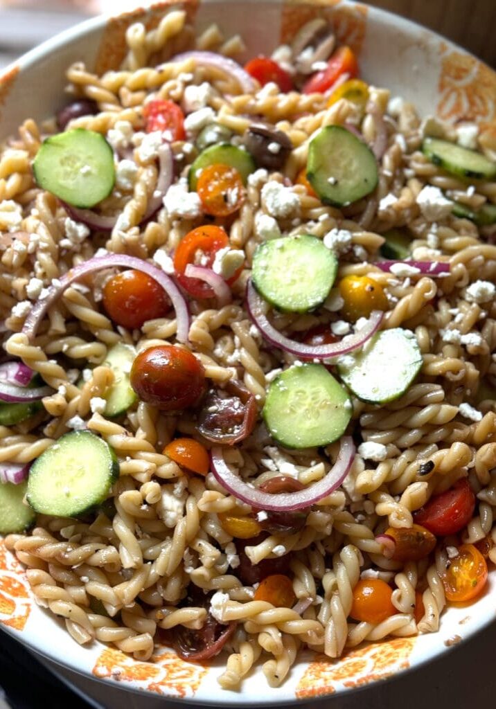 Backyard pasta salad