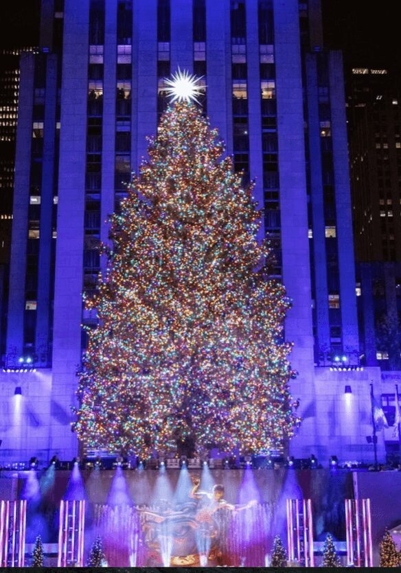A New York Christmas tree with decoration