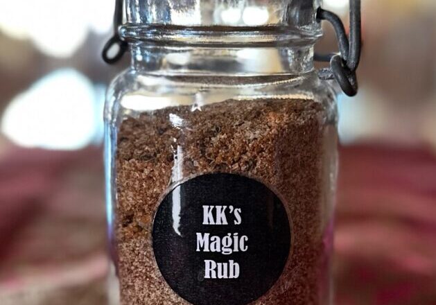 Magic Rub Powder in a Glass Bottle