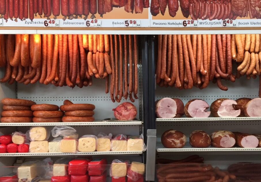 A small shop of so many Sausages